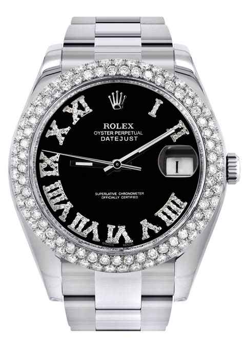 rolex black dial roman numerals|rolex datejust roman numerals price.